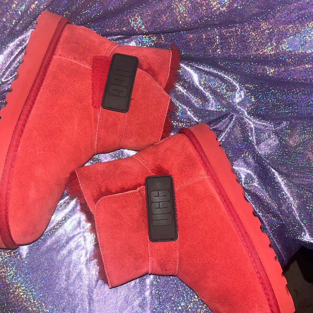 Womens red Ugg boots
